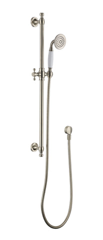 BORDEAUX SHOWER ON RAIL BRUSHED NICKEL