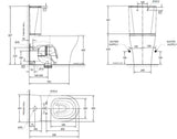 AMERICAN STANDARD CYGNET HYGIENE SQUARE CISTERN BOTTOM INLET