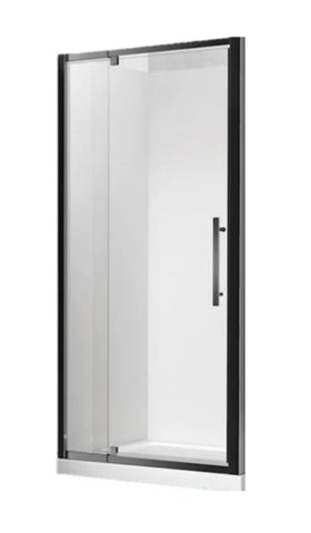900 - 1000MM ADJUSTABLE BLACK SHOWER DOOR ONLY