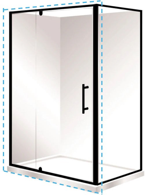 Cubo 1200 Black Shower Door Only