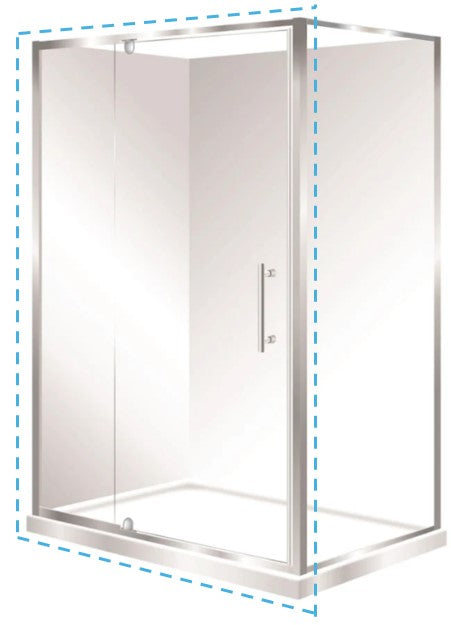 Cubo 1200 Chrome Shower Door Only