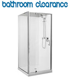 Cubo 750 x 900 Chrome Shower (GLASS ONLY) with 750mm Door