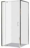 Cubo 750 x 900 Chrome Shower (GLASS ONLY) with 750mm Door
