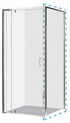 Cubo 800 Chrome Shower Return Panel Only