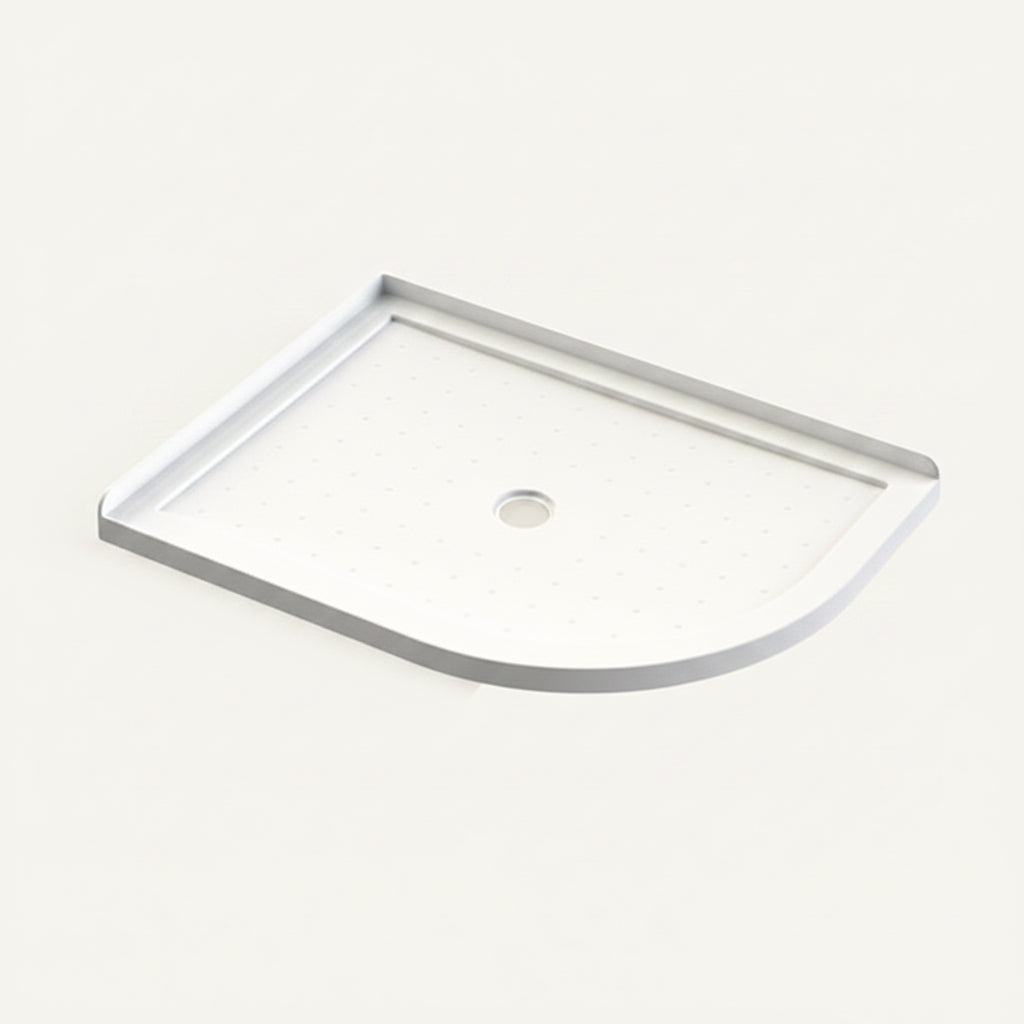 TONDO ROUND SHOWER TRAY CENTRE WASTE 1200x900 LEFT HAND SIDE
