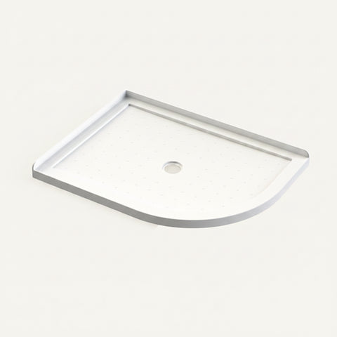 TONDO ROUND SHOWER TRAY CENTRE WASTE 1200x900 LEFT HAND SIDE