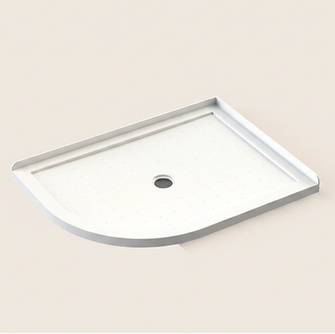 TONDO ROUND SHOWER TRAY CENTRE WASTE 1200x900 RIGHT HAND SIDE