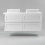 PLYWOOD HAMPTON 1500 WALL HUNG VANITY (SINGLE BASIN) WITH CERAMIC TOP