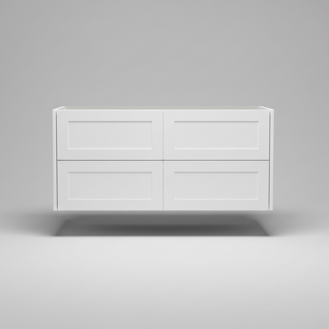PLYWOOD HAMPTON 1200 WALL HUNG VANITY (DOUBLE BASIN) - BASE ONLY