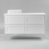 PLYWOOD HAMPTON 1500 WALL HUNG VANITY (SINGLE BASIN) WITH CERAMIC TOP