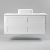 PLYWOOD HAMPTON 1500 WALL HUNG VANITY (SINGLE BASIN) WITH CERAMIC TOP
