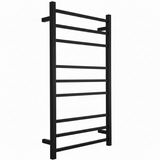 HEATED TOWEL RAIL - SQUARE 9 BARS BLACK