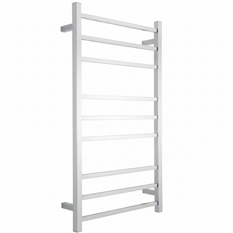 HEATED TOWEL RAIL - SQUARE 9 BARS CHROME