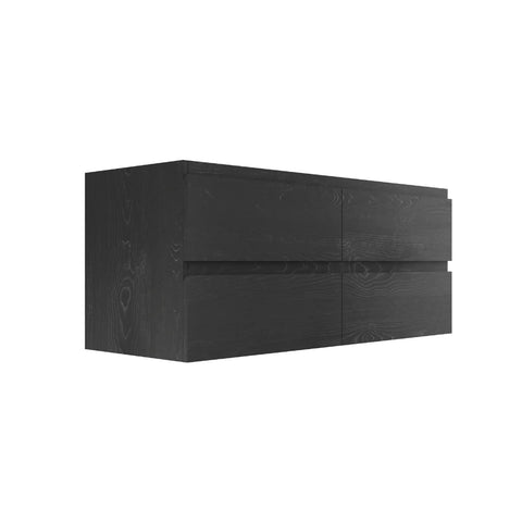 PLYWOOD NELSON 1200 DARK OAK WALL HUNG VANITY (SINGLE BASIN) - BASE ONLY