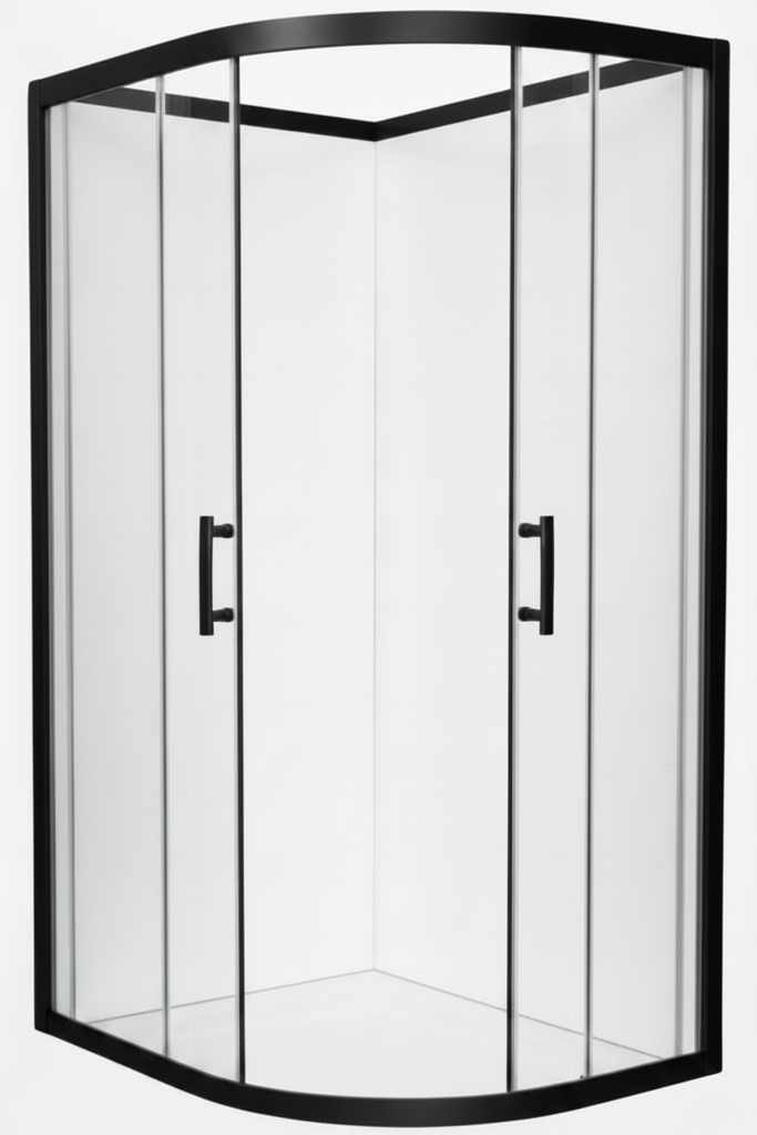 TONDO 1200 x 900 BLACK SHOWER - GLASS ONLY