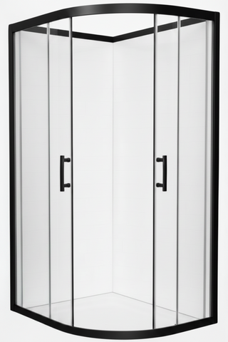 TONDO 1200 x 900 BLACK SHOWER - GLASS ONLY