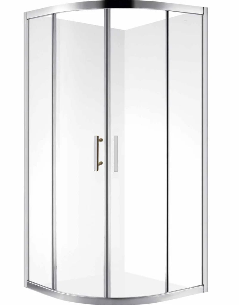 TONDO 900 x 900 CHROME SHOWER ENCLOSURE - GLASS ONLY