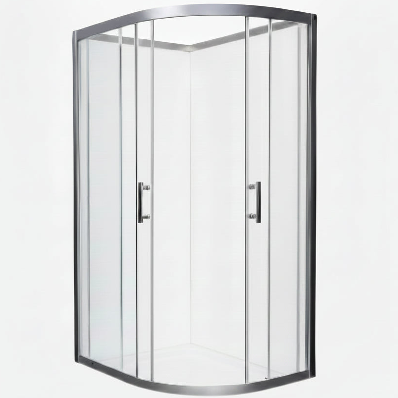 TONDO 1200 x 900 CHROME SHOWER - GLASS ONLY