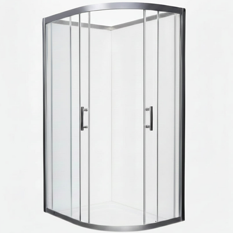 TONDO 1200 x 900 CHROME SHOWER - GLASS ONLY