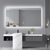 LED mirror rectangle 1500MM x 800MM Backlit with Demister Touch Switch 3 Colours
