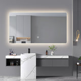 LED mirror rectangle 1500MM x 800MM Backlit with Demister Touch Switch 3 Colours
