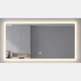 LED mirror rectangle 1500MM x 800MM with Rim and Demister Touch Switch 3 Colours