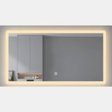LED mirror rectangle 1500MM x 800MM with Rim and Demister Touch Switch 3 Colours