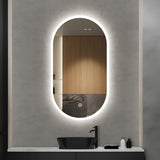 LED mirror Oval 500MM x 900MM Backlit and DemisterTouch Switch 3 Colours