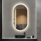 LED mirror Oval 500MM x 900MM Backlit and DemisterTouch Switch 3 Colours