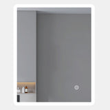 LED mirror rectangle 750MMX750MM with Rim and Demister Touch Switch 3 Colours