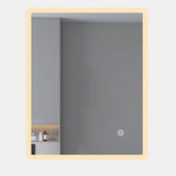 LED mirror rectangle 750MMX750MM with Rim and Demister Touch Switch 3 Colours