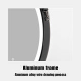 LED mirror round 600MM with Rim and Strap Framed and Demister Touch Switch 3 Colours Lighting