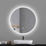 LED mirror round 700MM Backlit with Demister Touch Switch 3 Colours Lighting