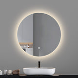 LED mirror round 700MM Backlit with Demister Touch Switch 3 Colours Lighting