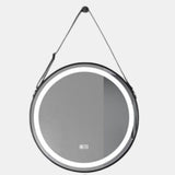 LED mirror round 800MM with Rim and Strap Framed and Demister Touch Switch 3 Colours Lighting