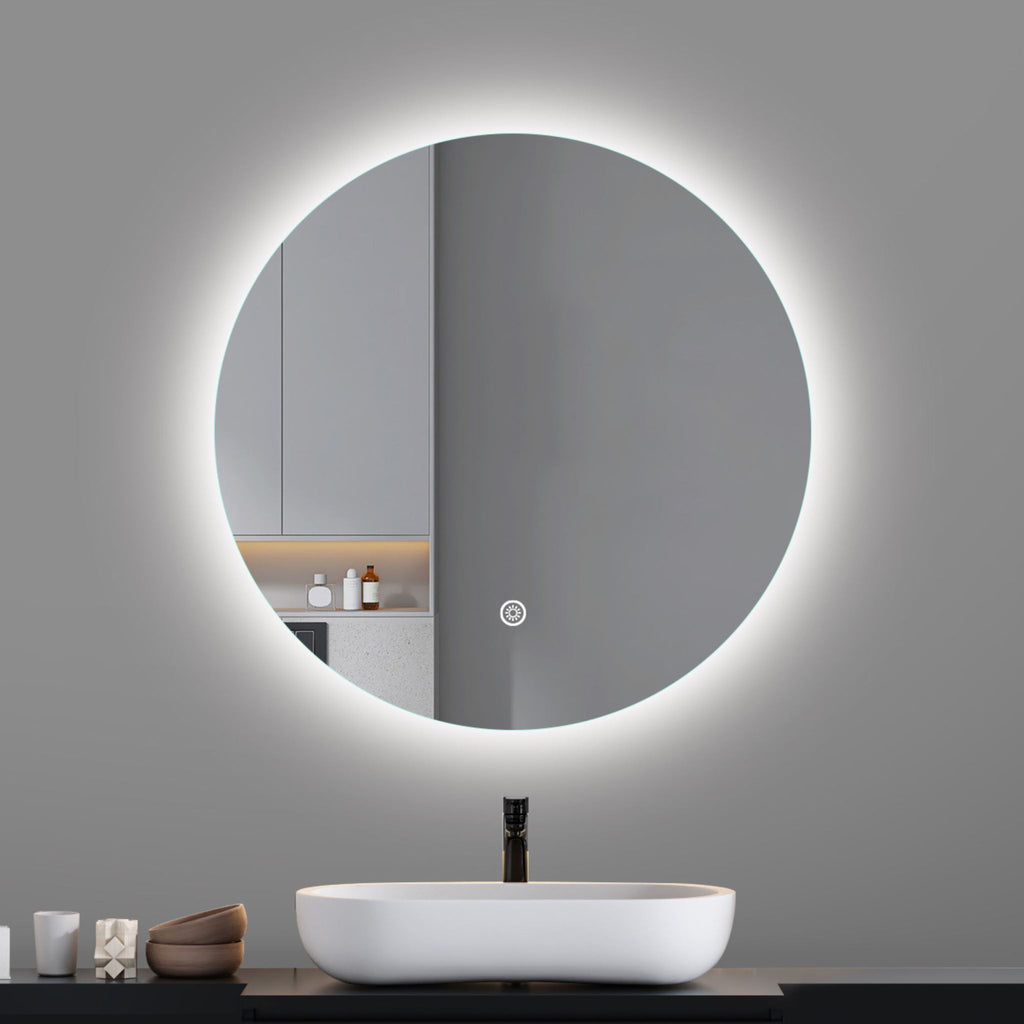 LED mirror round 900MM Backlit with Dimister Touch Switch 3 Colours Lighting