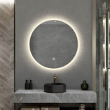 LED mirror round 900MM with Rim and Demister Touch Switch 3 Colours Lighting