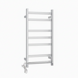HEATED TOWEL RAIL - CHROME 400MM WIDE (7-BAR)