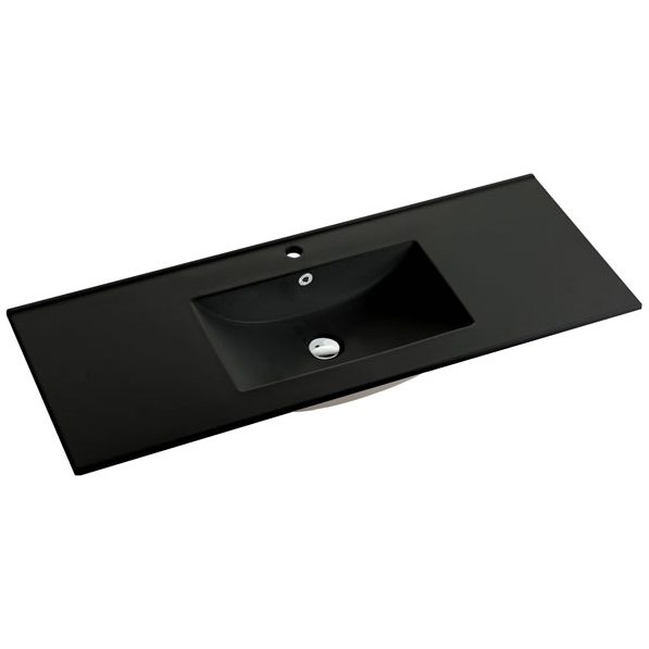 1200MM CERAMIC WAVE TOP SINGLE BASIN - BLACK