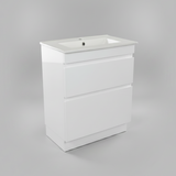 PLYWOOD WHITE GLOSS SLIM VANITY 600x360 WITH CERAMIC TOP