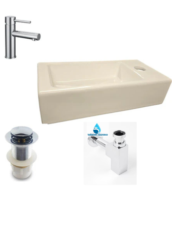 Right Hand Side Basin with Tap,Popup waste and Bottle trap