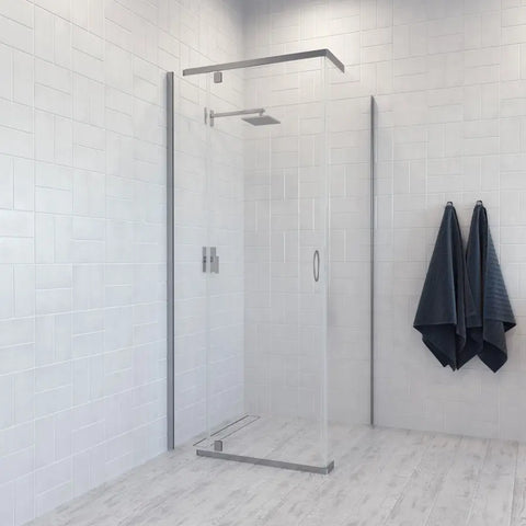 Cascade 1000 Semi-Frameless Pivot Shower Screen Glass Only