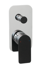 COSMOPOLITAN SHOWER WALL DIVERTERSET MATTE BLACK/CHROM