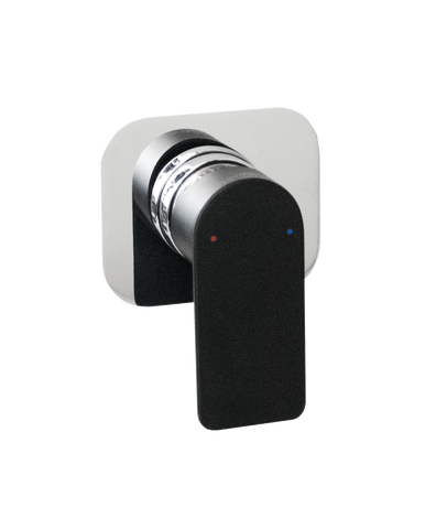 COSMOPOLITAN SHOWER MIXER FACEPLATE & BODYWALL MIXERSET CHROME/BLACK