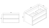 CAITLYN Wall Hung Plywood VANITY 900MM
