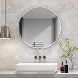 FLAT MIRROR WITH BEVELLED EDGE 600MM ROUND