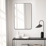FLAT MIRROR BLACK FRAMED400mm x 600