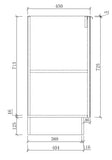 FLUTED HERITAGE 600 VANITY 2 DOORS - BASE ONLY