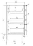 FLUTED WHITE HERITAGE 900 VANITY 2 DOOR 3 DRAWER - BASE ONLY