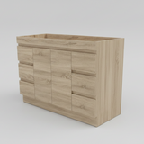 PLYWOOD MADRID 1200 LIGHT OAK FLOOR STANDING VANITY - BASE ONLY